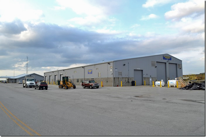 CSX Casky Mechanical Operations and yard office in the early evening. Casky KY.